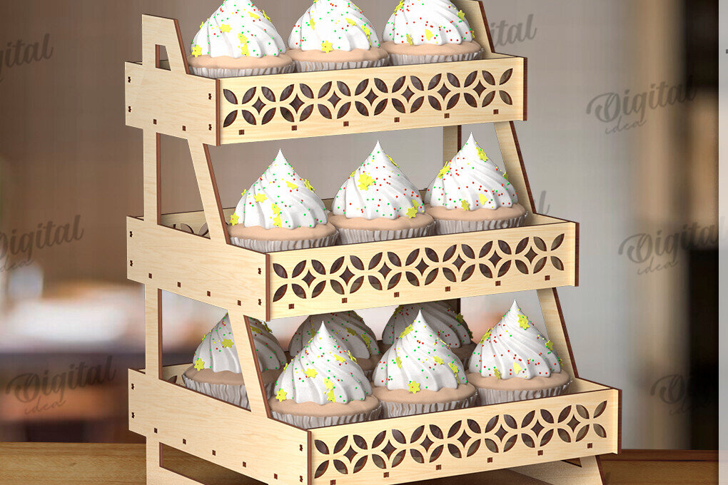 Σετ των 2 Intra απο ξύλο plywood 3mm-4mm πάχος -  βάσης οθόνης. Ξύλινο σταντ Δίασταση 30x20 cm INTRAFABR-123031931