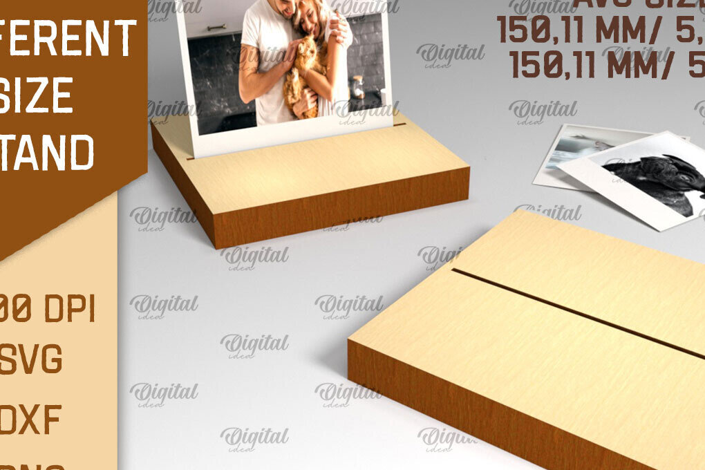 Σετ των 2 Intra απο ξύλο plywood 3mm-4mm πάχος - Εμφάνιση Stand LaserCut. Ξύλινη βάση  Δίασταση 30x20 cm INTRAFABR-91961858