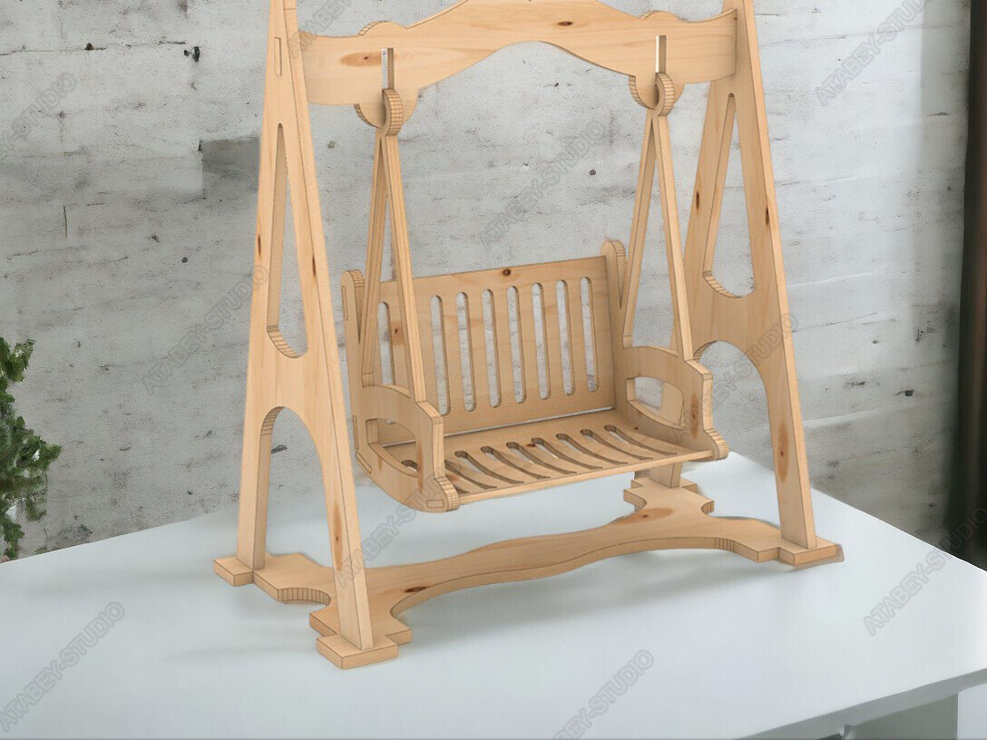 Σετ των 2 Intra απο ξύλο plywood 3mm-4mm πάχος - DIY Κομψή Ξύλινη Κουνιστή Καρέκλα με Λέιζερ Δίασταση 20x20 cm INTRAFABR-92968416