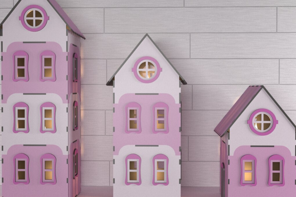 Intra απο ξύλο plywood  Χρώμα wenge 3mm-4mm πάχος - DIY Miniature Dollhouse 065 Δίασταση 236x157 cm INTRAFABR-106333665