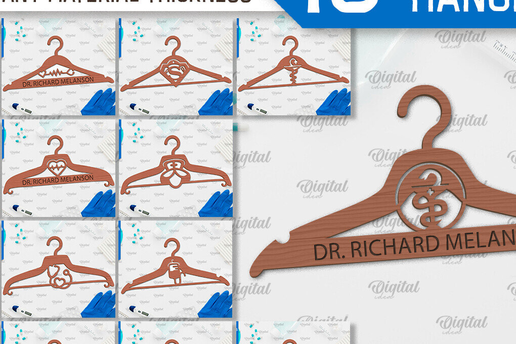 Intra απο ξύλο plywood 3mm-4mm πάχος - Δέσμη κοπής με λέιζερ Doctor Hangers Δίασταση 30x20 cm INTRAFABR-100378715