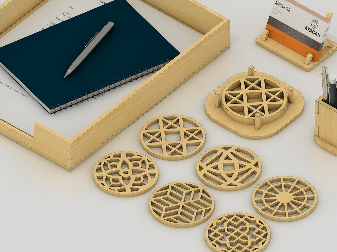 Intra απο ξύλο plywood 3mm-4mm πάχος - Θήκη κάρτας Organizer Desk Tray Document Δίασταση 30x20 cm INTRAFABR-60985026