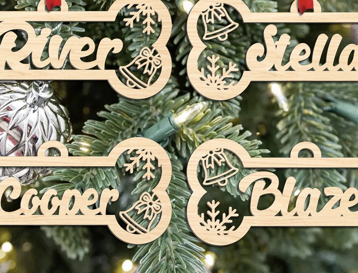 Σετ των 3 Intra απο ξύλο plywood 3mm-4mm πάχος -  Laser Χριστουγεννιάτικο Στολίδι Σκύλου Δίασταση 6x6 cm INTRAFABR-110858013