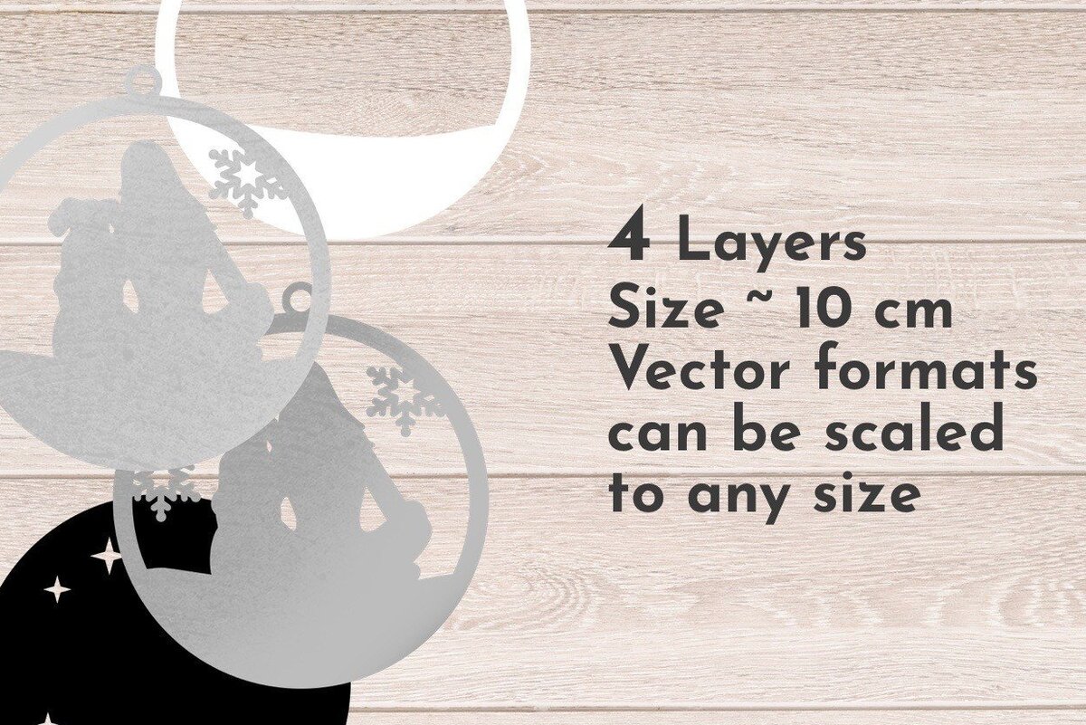 Σετ των 3 Intra απο ξύλο plywood 3mm-4mm πάχος - Χριστουγεννιάτικο στολίδι σκύλου  3D Layered Δίασταση 6x6 cm INTRAFABR-37579120