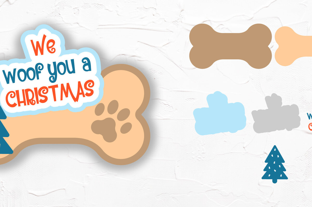 Intra απο ξύλο plywood 3mm-4mm πάχος - Χριστουγεννιάτικο απόσπασμα σκύλου .  κοπής σκύλου Δίασταση 30x20 cm INTRAFABR-47549867