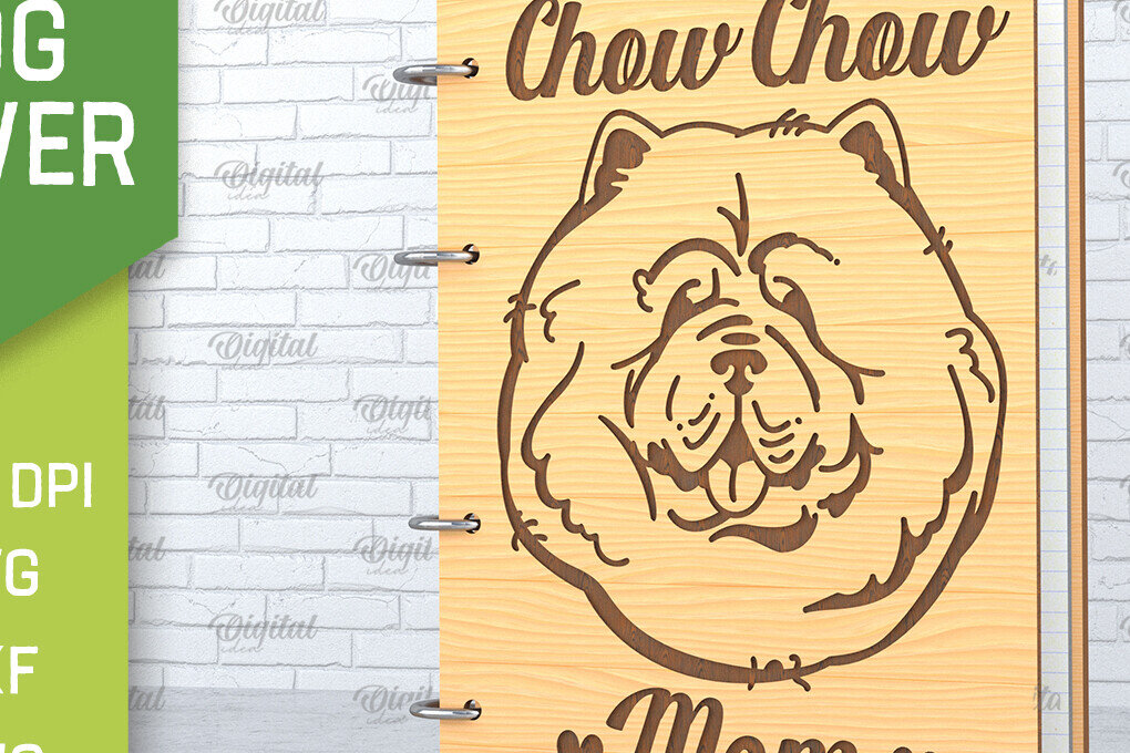 Σετ των 2 Intra απο ξύλο plywood 3mm-4mm πάχος -  κάλυμμα σκύλου. Chow Chow  Δίασταση 30x20 cm INTRAFABR-89115913