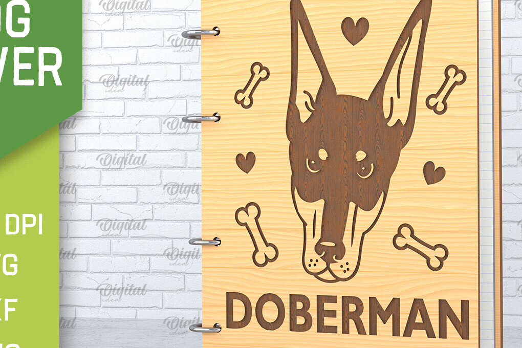 Intra απο ξύλο plywood 3mm-4mm πάχος -  κάλυμμα σκύλου. Doberman  Δίασταση 30x20 cm INTRAFABR-89174912