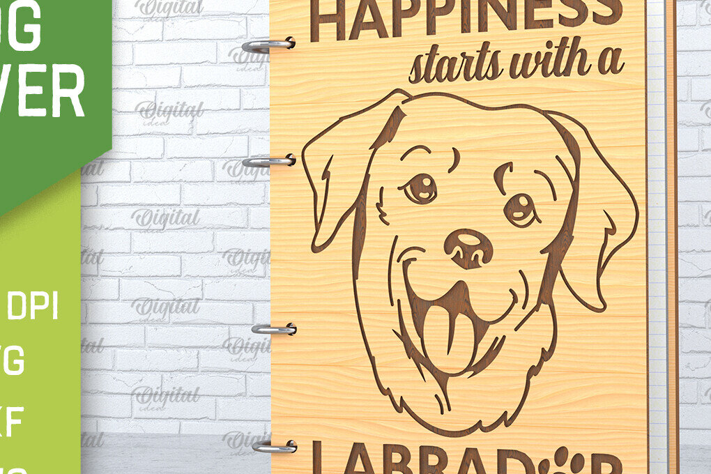 Σετ των 2 Intra απο ξύλο plywood 3mm-4mm πάχος -  κάλυμμα σκύλου. Labrador  Δίασταση 30x20 cm INTRAFABR-89117018