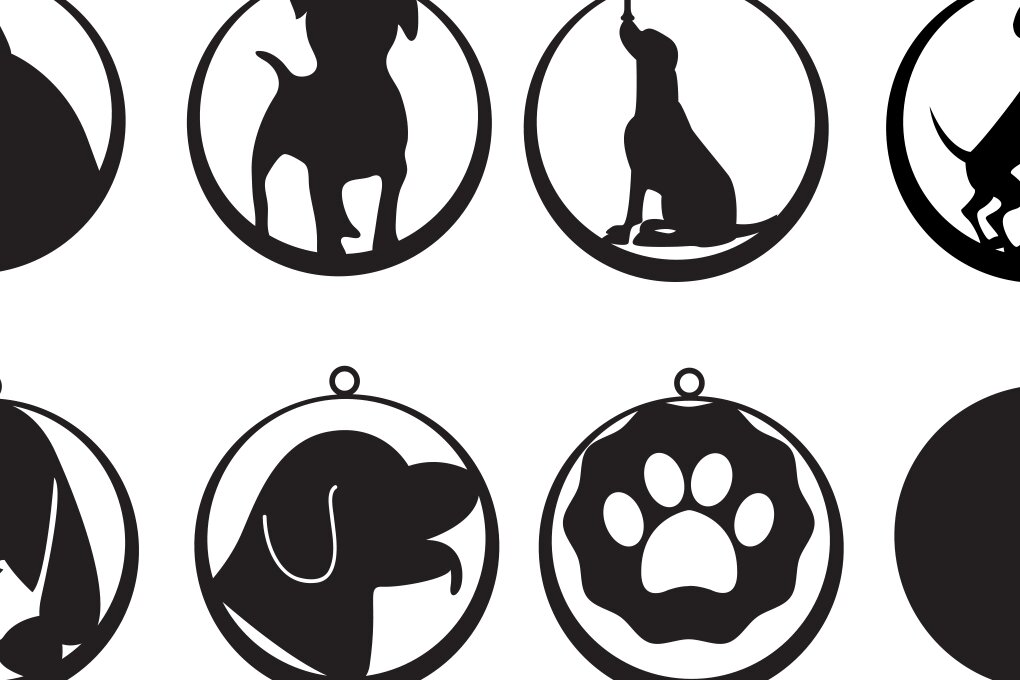 Σετ των 3 Intra απο ξύλο plywood 3mm-4mm πάχος - Σκουλαρίκι σκύλου  Δίασταση 3x3 cm INTRAFABR-62776820