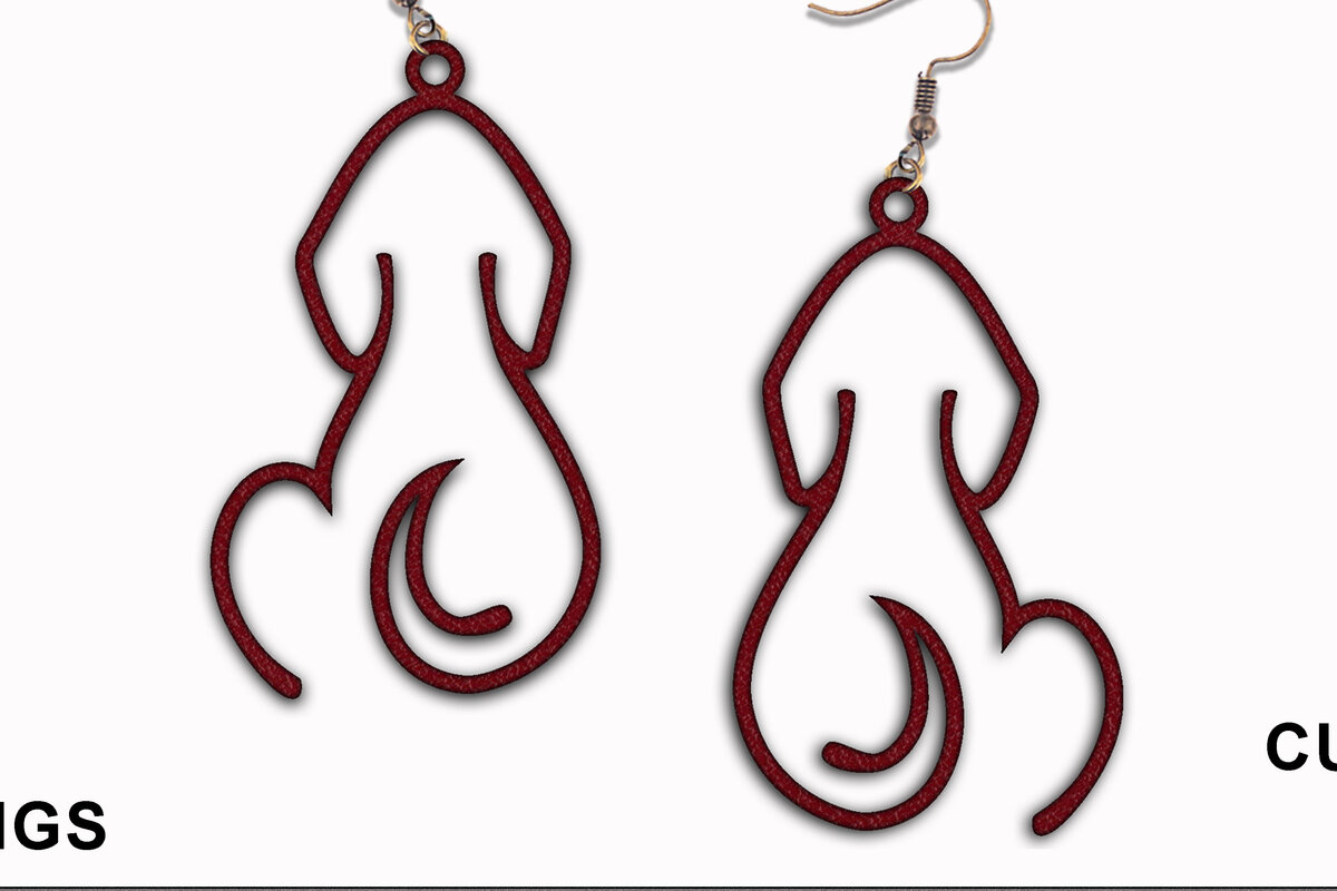 Σετ των 3 Intra απο ξύλο plywood 3mm-4mm πάχος - Σκουλαρίκια σκύλου  | Σκουλαρίκια για κουτάβι Δίασταση 3x3 cm INTRAFABR-29655700