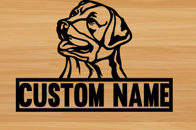 Intra απο ξύλο plywood 3mm-4mm πάχος -  κοπής με λέιζερ τέχνης μεταλλικής διακόσμησης τοίχου Dog Δίασταση 40x50 cm INTRAFABR-74783399