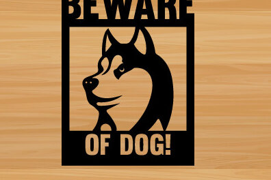 Intra απο ξύλο plywood 3mm-4mm πάχος -  κοπής με λέιζερ τέχνης μεταλλικής διακόσμησης τοίχου Dog Δίασταση 40x50 cm INTRAFABR-74782295