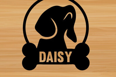 Intra απο ξύλο plywood 3mm-4mm πάχος -  κοπής με λέιζερ τέχνης μεταλλικής διακόσμησης τοίχου Dog Δίασταση 40x50 cm INTRAFABR-74782858