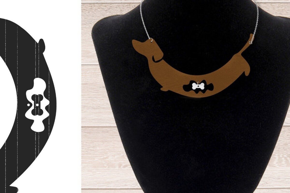 Σετ των 3 Intra απο ξύλο plywood 3mm-4mm πάχος - Κρεμαστό κολιέ σκύλου Κρεμαστό Laser  Δίασταση 5x5 cm INTRAFABR-35036584