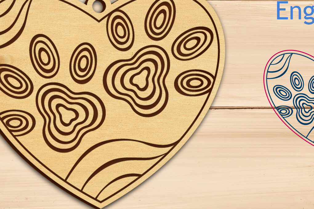 Σετ των 3 Intra απο ξύλο plywood 3mm-4mm πάχος - Μπρελόκ  Σκύλος Χαρακτική Δίασταση 2x2 cm INTRAFABR-100120107