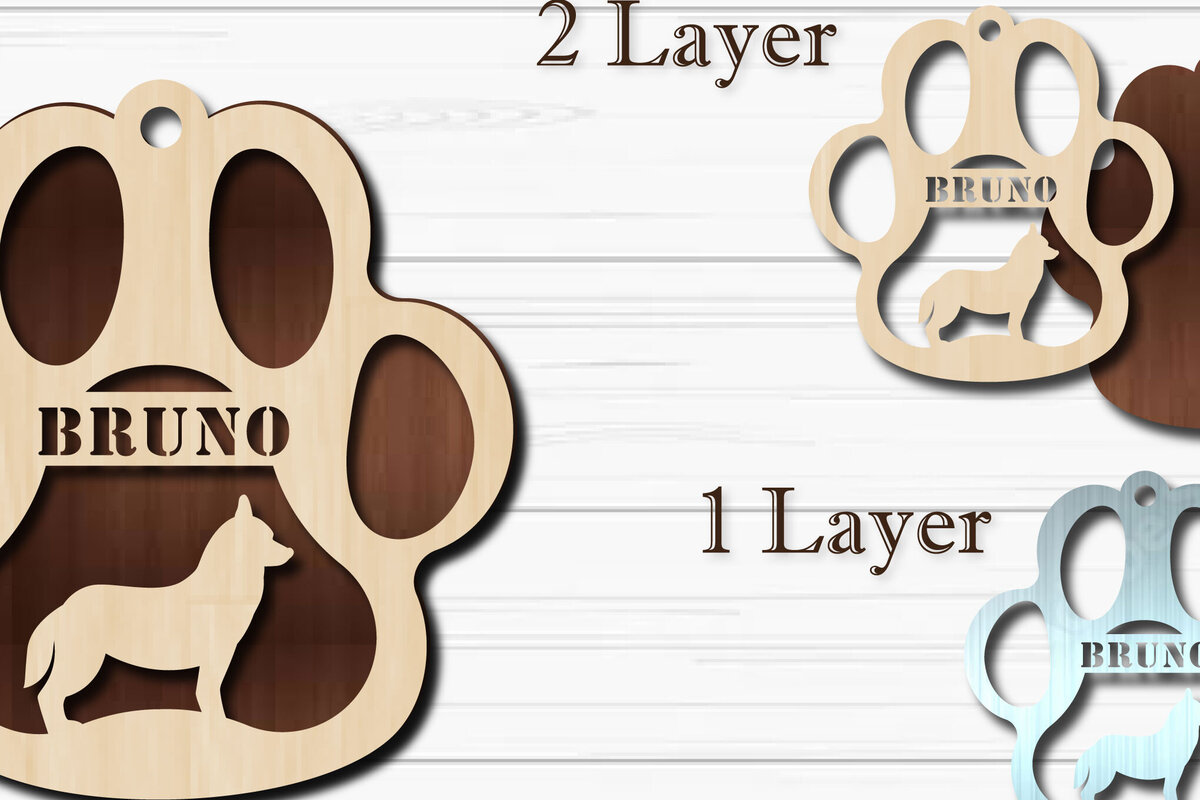 Σετ των 3 Intra απο ξύλο plywood 3mm-4mm πάχος - Στολίδι για σκύλους  Siberian Husky Δίασταση 4x4 cm INTRAFABR-92852930