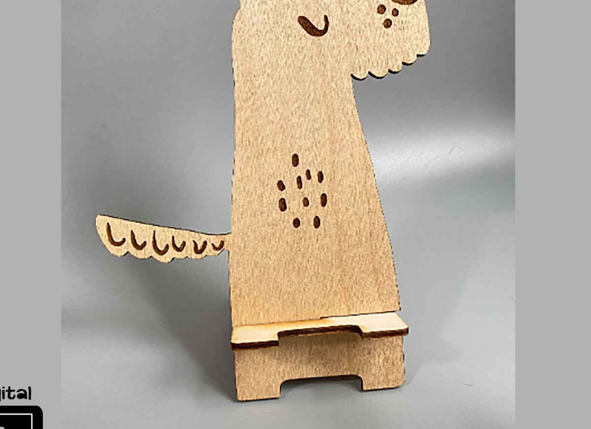 Σετ των 3 Intra απο ξύλο plywood 3mm-4mm πάχος -  με λέιζερ βάση στήριξης τηλεφώνου για σκύλους Δίασταση 20x20 cm INTRAFABR-34640726