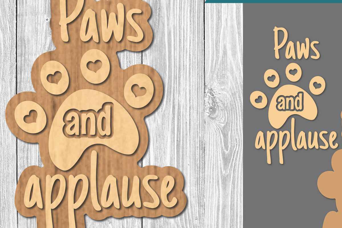 Σετ των 2 Intra απο ξύλο plywood 3mm-4mm πάχος - Διακόσμηση κοπής με λέιζερ αποσπάσματα σκύλου  10 Δίασταση 20x20 cm INTRAFABR-106886411