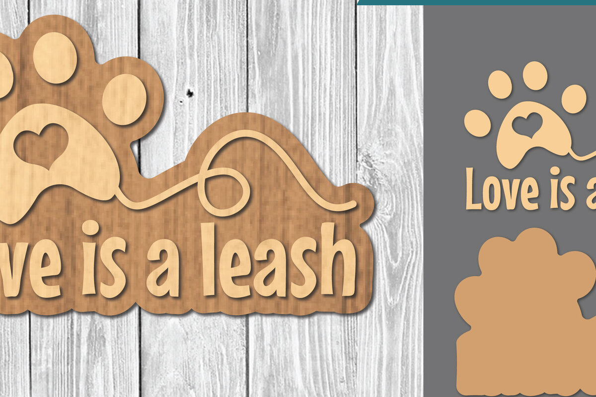 Σετ των 2 Intra απο ξύλο plywood 3mm-4mm πάχος - Διακόσμηση κοπής με λέιζερ αποσπάσματα σκύλου  11 Δίασταση 20x20 cm INTRAFABR-106886476