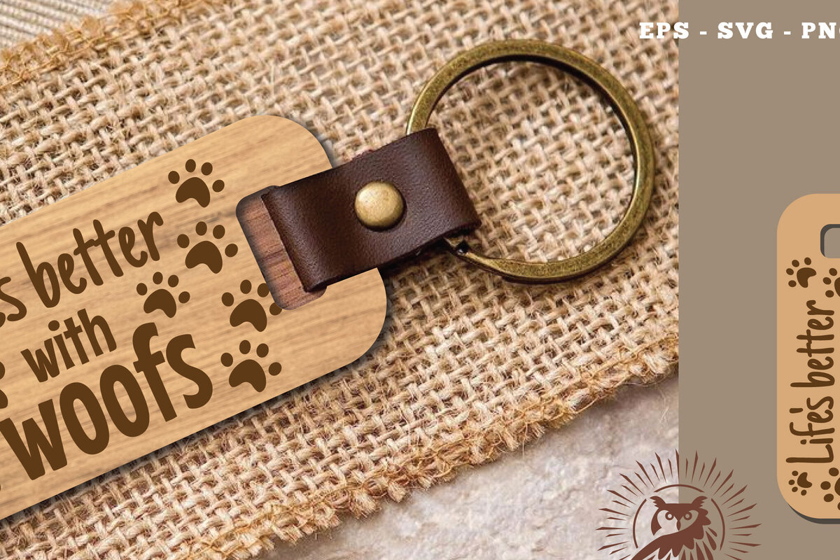 Σετ των 3 Intra απο ξύλο plywood 3mm-4mm πάχος - Dog Quotes Μπρελόκ με λέιζερ 11 Δίασταση 4x4 cm INTRAFABR-116154293