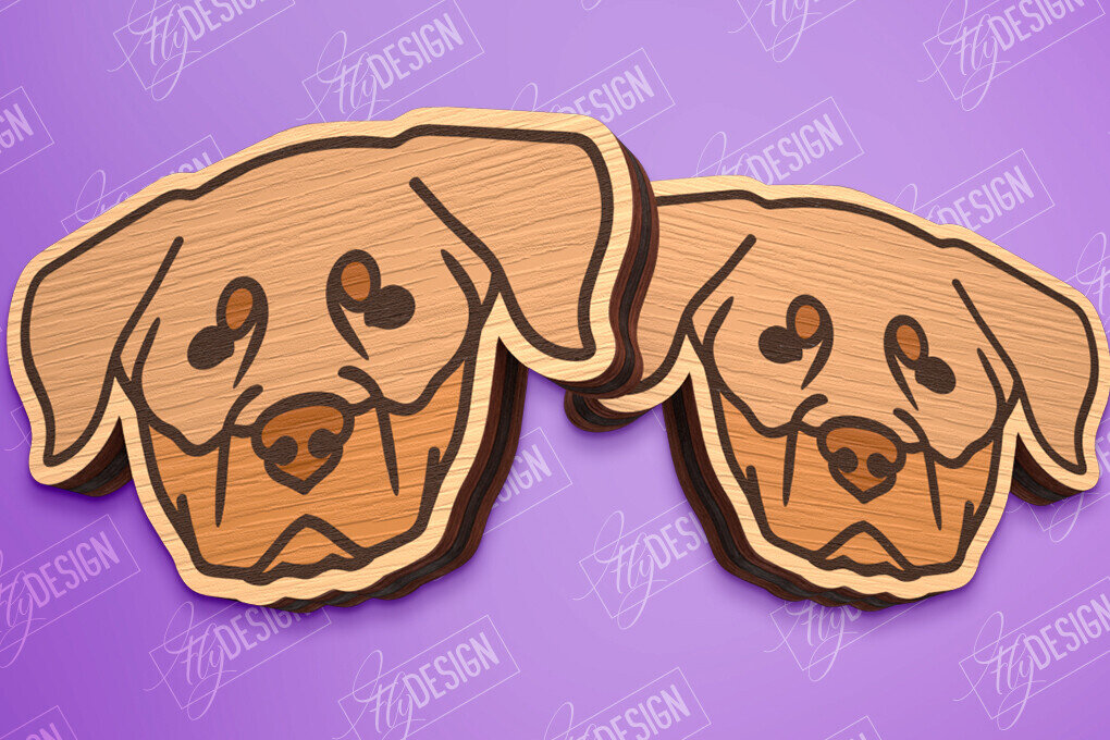 Σετ των 3 Intra απο ξύλο plywood 3mm-4mm πάχος - Πρότυπο σκουλαρίκια σκουλαρίκια κοπής με λέιζερ Δίασταση 3x3 cm INTRAFABR-96135707