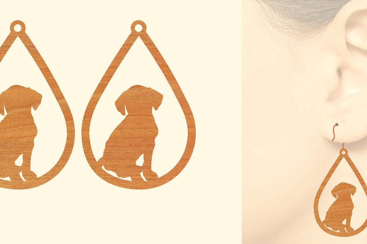 Σετ των 3 Intra απο ξύλο plywood 3mm-4mm πάχος - Ξύλινα σκουλαρίκια με λέιζερ  Δίασταση 3x3 cm INTRAFABR-65585978