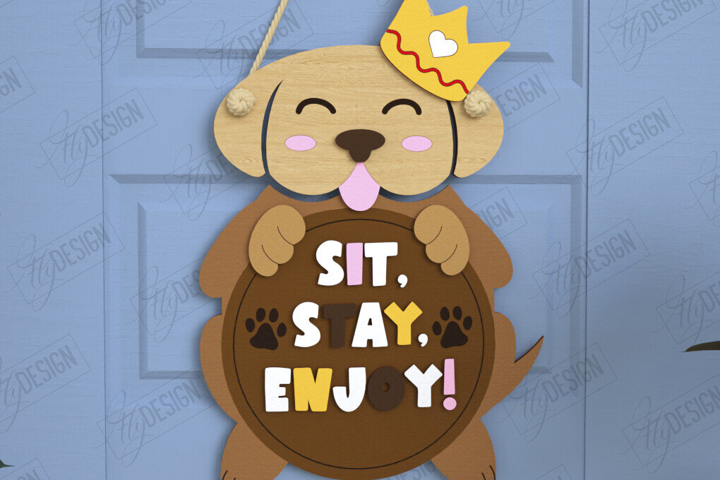 Intra απο ξύλο plywood 3mm-4mm πάχος - Σκύλοι Καλωσορίζουν Άτομα Ανεκτά Σήμα | CNC Δίασταση 30x20 cm INTRAFABR-118475498