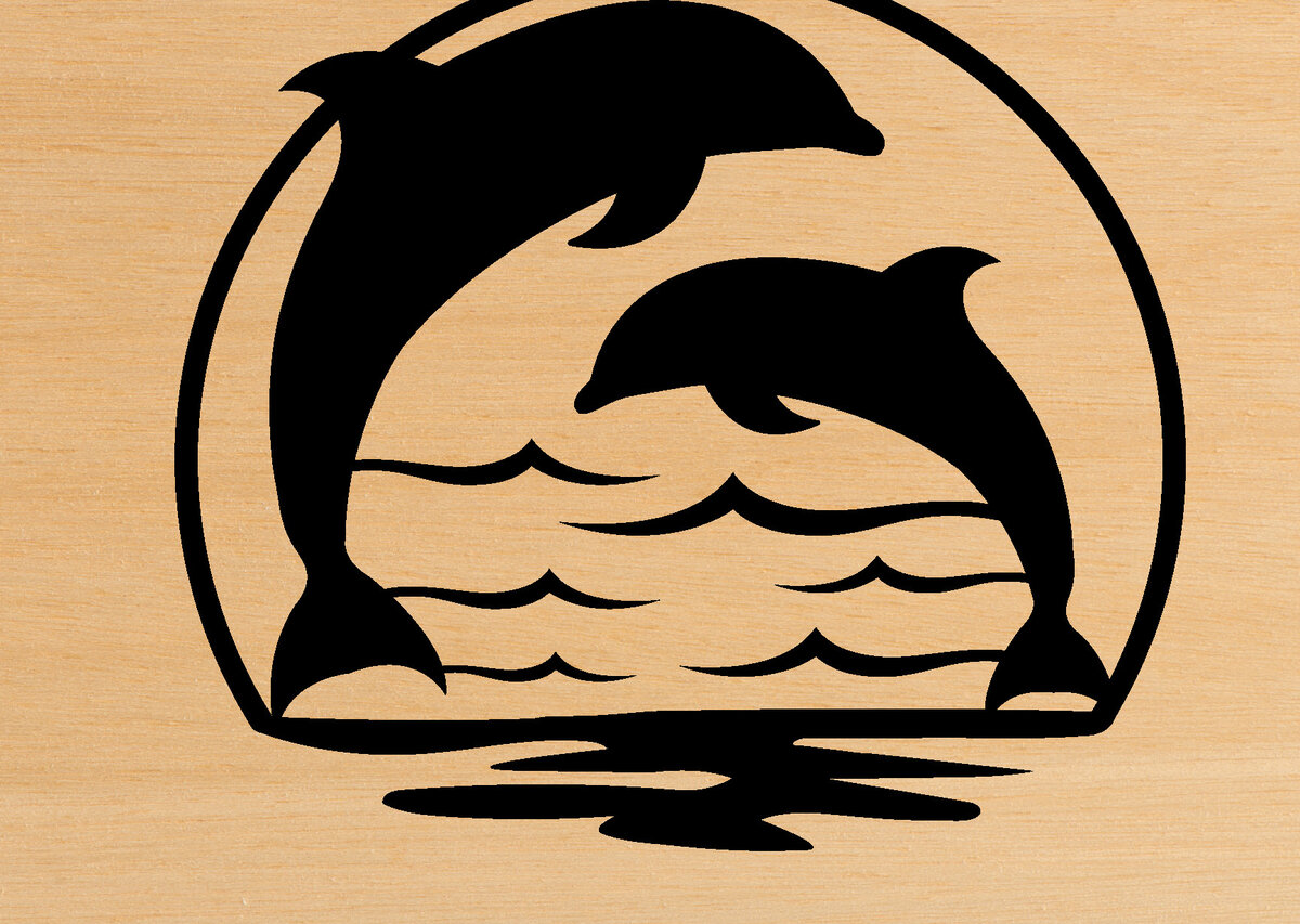 Intra απο ξύλο plywood 3mm-4mm πάχος - Dolphin Metal Wall Art,  με λέιζερ Δίασταση 40x50 cm INTRAFABR-64306303