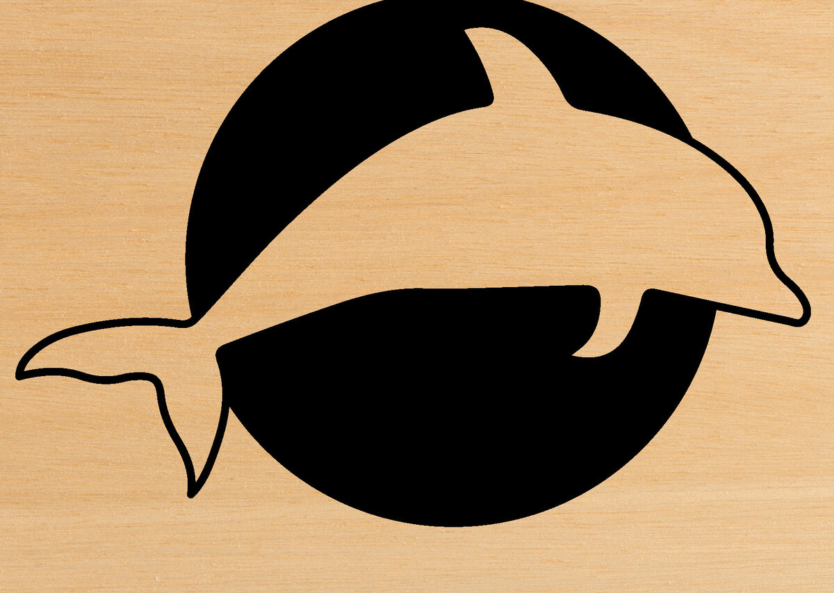 Intra απο ξύλο plywood 3mm-4mm πάχος - Dolphin Metal Wall Art,  με λέιζερ Δίασταση 40x50 cm INTRAFABR-64306613