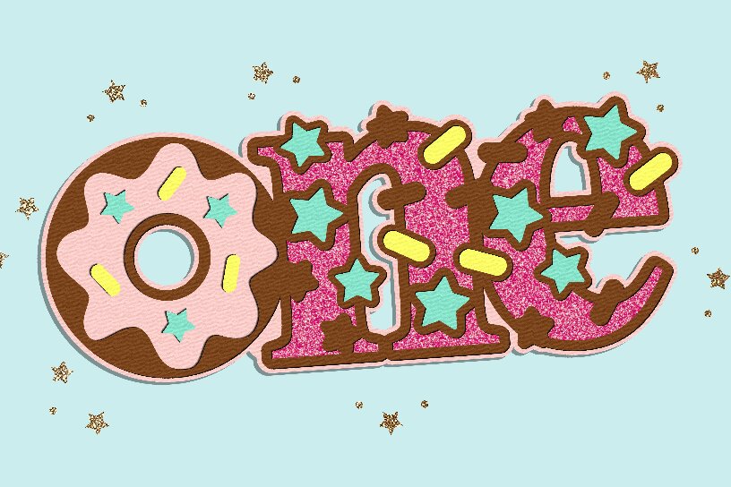 Σετ των 2 Intra απο ξύλο plywood 3mm-4mm πάχος - Donut One Topper 3D  Δίασταση 20x20 cm INTRAFABR-119730360