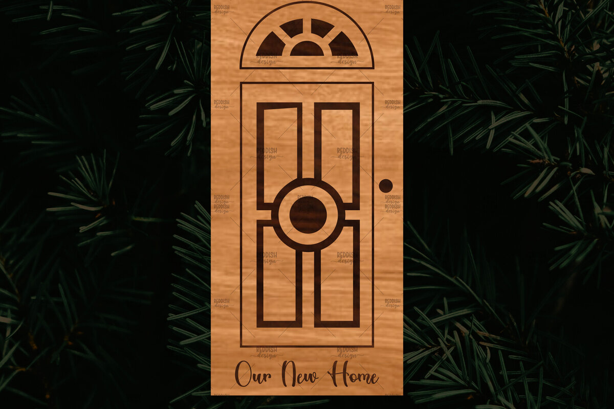 Σετ των 3 Intra απο ξύλο plywood 3mm-4mm πάχος - Χριστουγεννιάτικο στολίδι πόρτας  Δίασταση 6x6 cm INTRAFABR-109681850