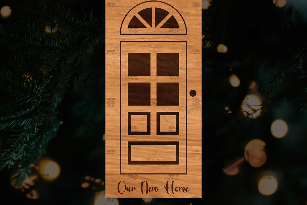 Σετ των 3 Intra απο ξύλο plywood 3mm-4mm πάχος - Χριστουγεννιάτικο στολίδι πόρτας  Δίασταση 6x6 cm INTRAFABR-109681879