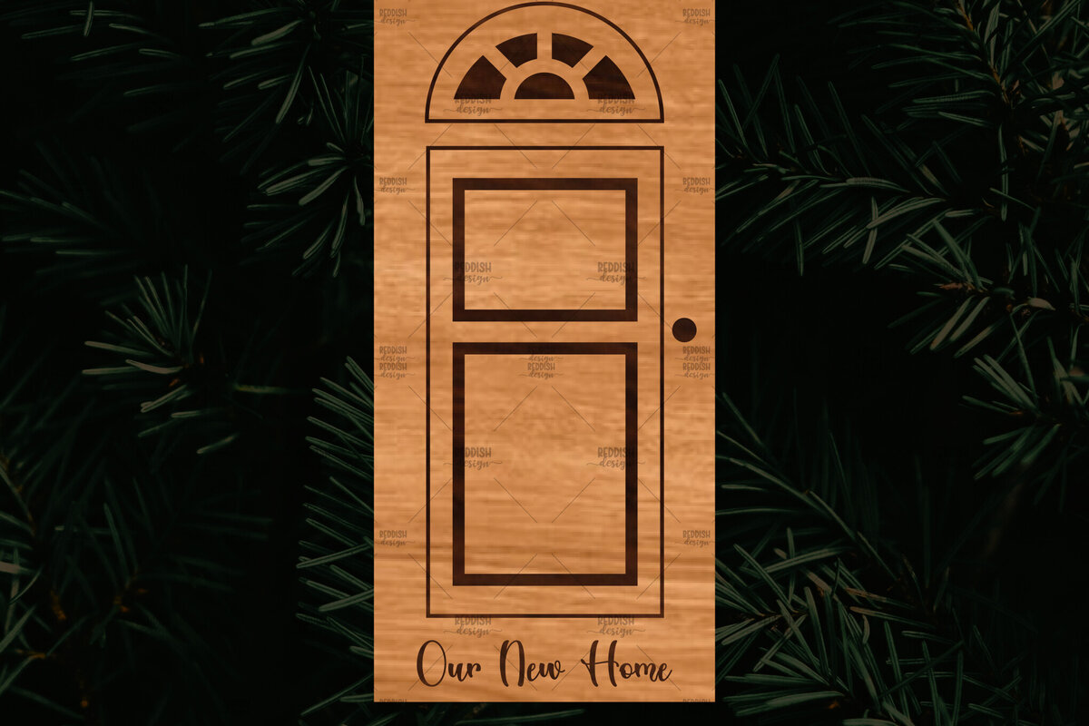 Σετ των 3 Intra απο ξύλο plywood 3mm-4mm πάχος - Χριστουγεννιάτικο στολίδι πόρτας  Δίασταση 6x6 cm INTRAFABR-109681901