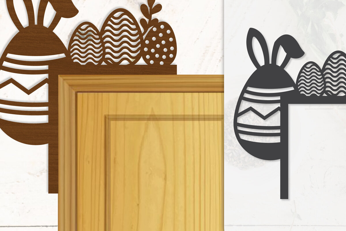 Intra απο ξύλο plywood 3mm-4mm πάχος - Γωνία πόρτας Καλό Πασχαλινό Αυγό Lasercut Δίασταση 20x20 cm INTRAFABR-116013621