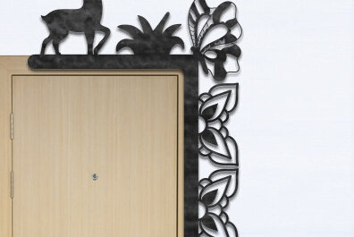 Intra απο ξύλο plywood 3mm-4mm πάχος - Γωνιακή πόρτα  Cut Laser Δίασταση 40x50 cm INTRAFABR-69865378