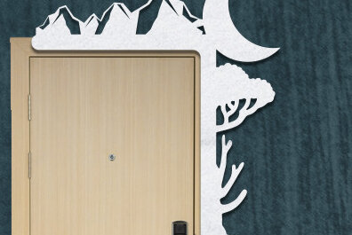 Intra απο ξύλο plywood 3mm-4mm πάχος - Γωνιακή πόρτα  Cut Laser Δίασταση 40x50 cm INTRAFABR-69865395