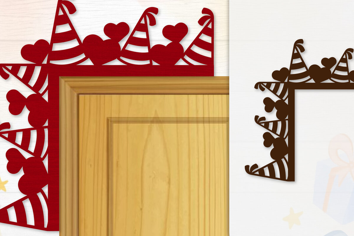 Σετ των 3 Intra απο ξύλο plywood 3mm-4mm πάχος - Γωνιακή πόρτα για Valentine Lasercut Δίασταση 20x20 cm INTRAFABR-114810226