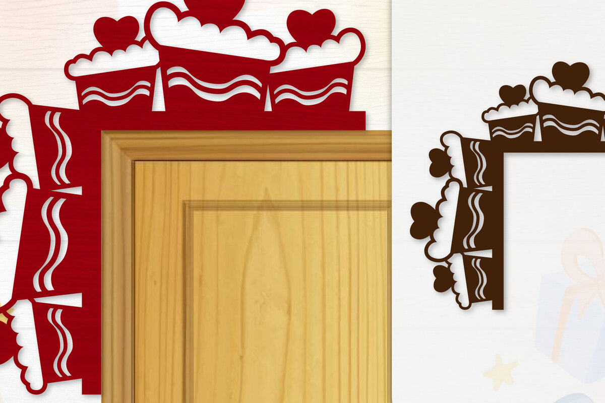 Σετ των 3 Intra απο ξύλο plywood 3mm-4mm πάχος - Γωνιακή πόρτα για Valentine Lasercut Δίασταση 20x20 cm INTRAFABR-114810295