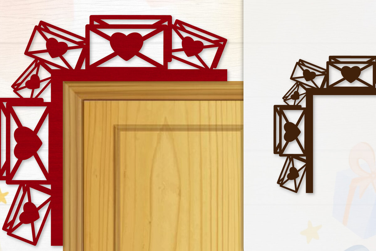Σετ των 2 Intra απο ξύλο plywood 3mm-4mm πάχος - Γωνιακή πόρτα για Valentine Lasercut Δίασταση 20x20 cm INTRAFABR-114810374