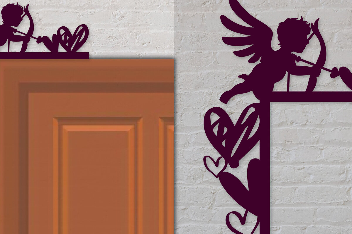 Intra απο ξύλο plywood 3mm-4mm πάχος - Γωνιακή πόρτα του Αγίου Βαλεντίνου Δίασταση 30x20 cm INTRAFABR-89056473