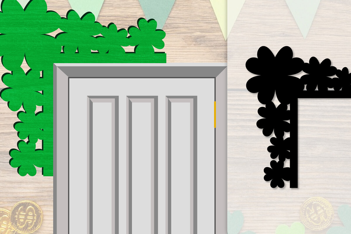 Σετ των 3 Intra απο ξύλο plywood 3mm-4mm πάχος - Dorr Corner St Patrick's Day Lasercut Δίασταση 20x20 cm INTRAFABR-117784912