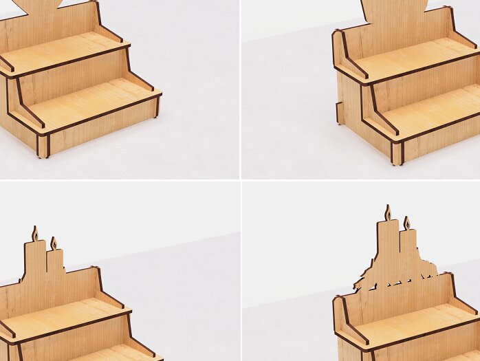 Intra απο ξύλο plywood 3mm-4mm πάχος -  λέιζερ ραφιών διπλής εμπορίας Δίασταση 30x20 cm INTRAFABR-117260909