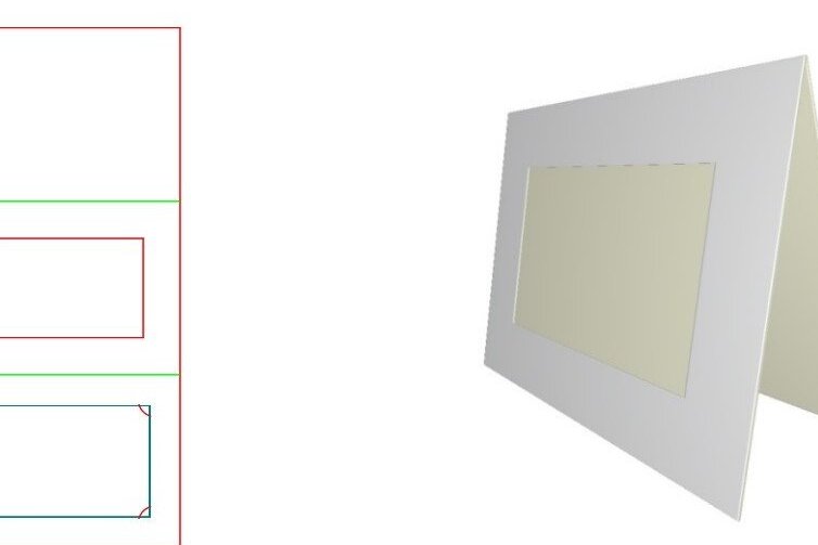 Σετ των 2 Intra απο ξύλο plywood 3mm-4mm πάχος - Πλαίσιο διπλού τοίχου Pdf, Jpg, PNG,  DXF Δίασταση 13x8 cm INTRAFABR-33644335