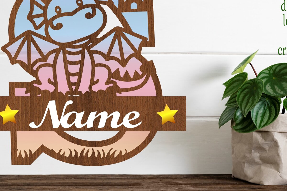 Intra απο ξύλο plywood 3mm-4mm πάχος - Δράκος κεφαλαίο μονόγραμμα Γράμμα S  Αποκοπή Δίασταση 30x20 cm INTRAFABR-75363886