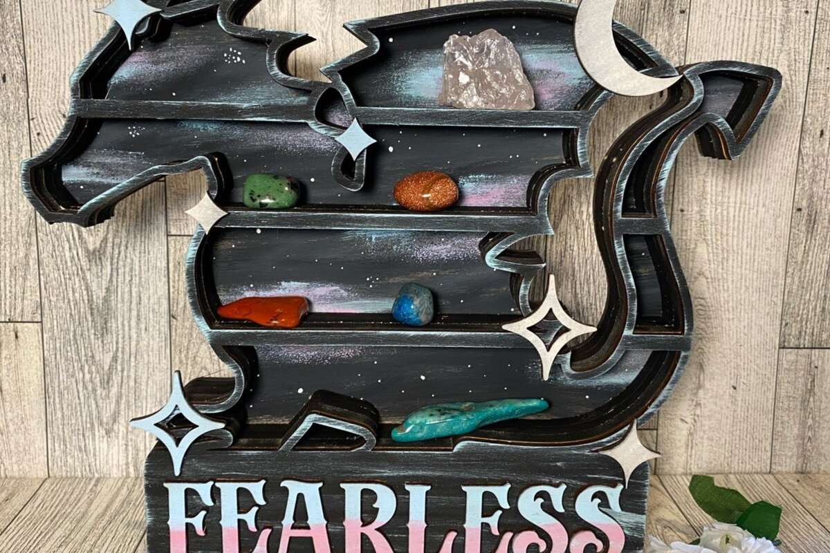 Intra απο ξύλο plywood 3mm-4mm πάχος - Dragon Crystal Shelf Laser  Δίασταση 30x20 cm INTRAFABR-35857732