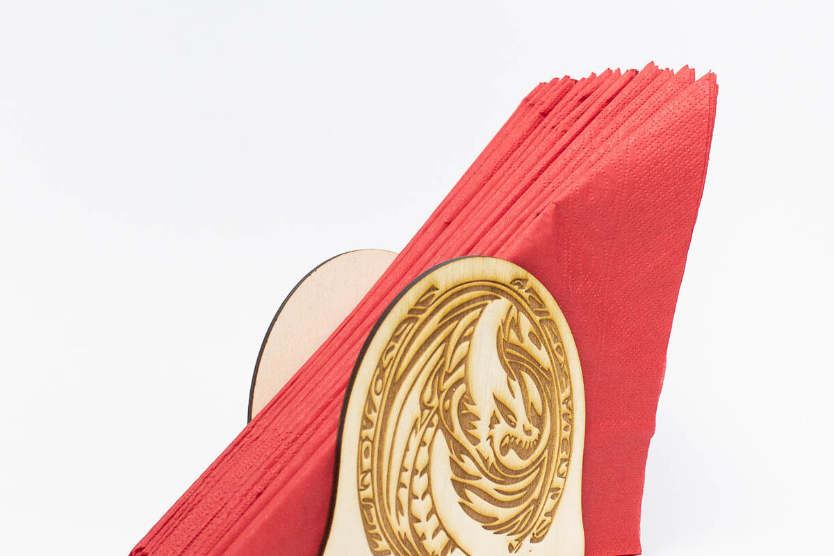 Σετ των 3 Intra απο ξύλο plywood 3mm-4mm πάχος - Θήκη για χαρτοπετσέτα Dragon Δίασταση 6x6 cm INTRAFABR-69142969