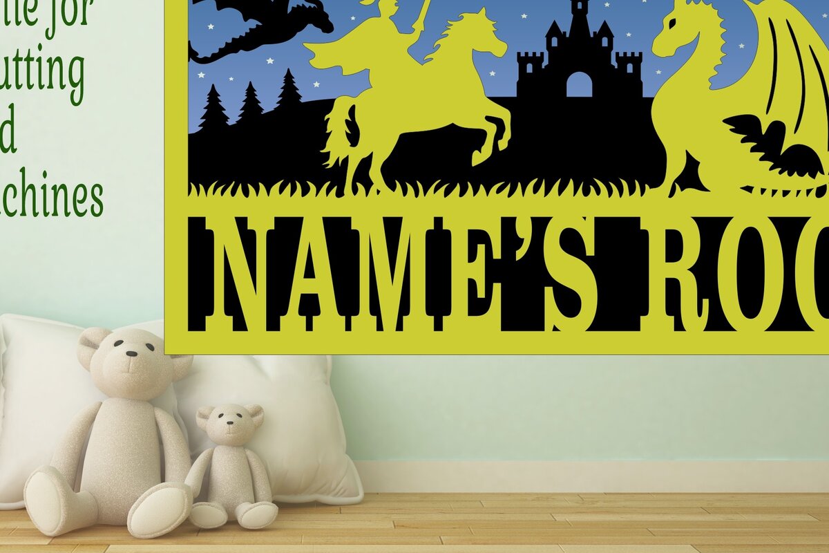 Intra απο ξύλο plywood 3mm-4mm πάχος - Σημάδι ονόματος σκηνής δράκου  λέιζερ 3 επιπέδων Δίασταση 30x20 cm INTRAFABR-75435954