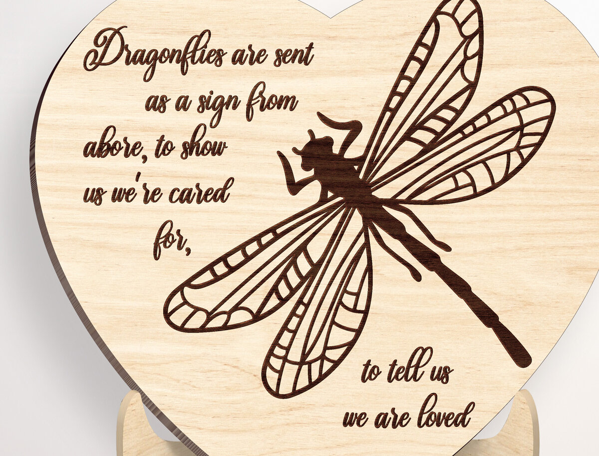Σετ των 2 Intra απο ξύλο plywood 3mm-4mm πάχος - Το Dragonfly αποστέλλεται ως επιγραφική διακόσμηση Δίασταση 20x20 cm INTRAFABR-101883215