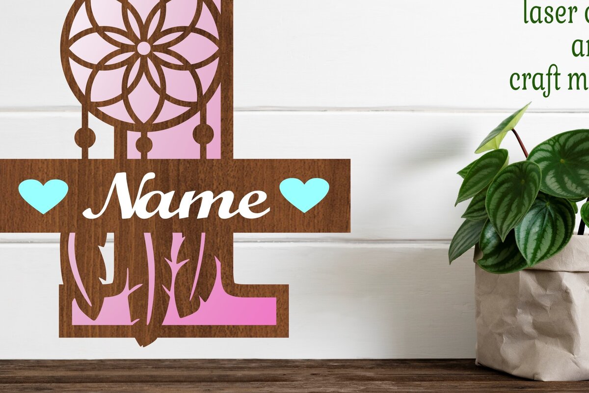 Σετ των 2 Intra απο ξύλο plywood 3mm-4mm πάχος - Ονειροπαγίδα Monogram Letter I  Cut Δίασταση 20x20 cm INTRAFABR-71527783