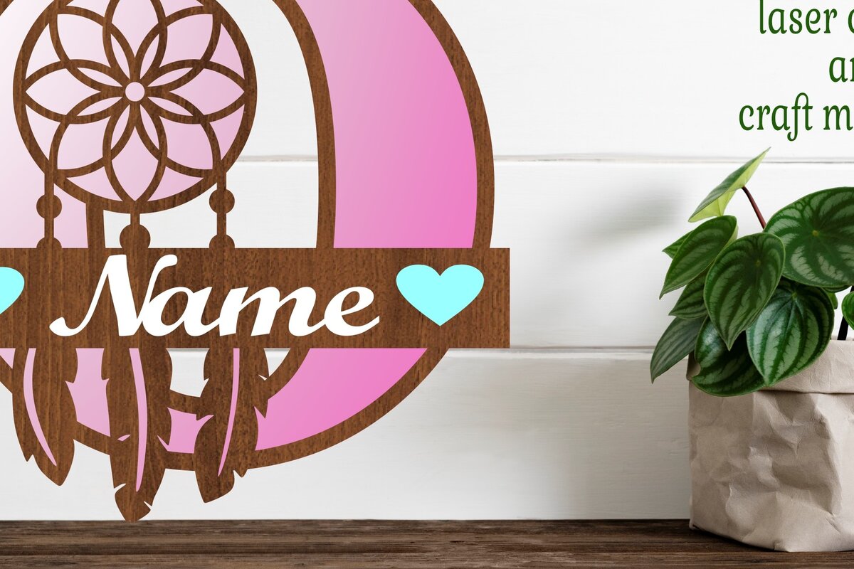 Σετ των 2 Intra απο ξύλο plywood 3mm-4mm πάχος - Ονειροπαγίδα Monogram Letter O  Cut Δίασταση 20x20 cm INTRAFABR-71528037